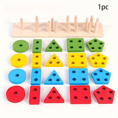 Montessori Toys, Wooden Sorting And Stacking Toys, Color Recognition Shape Sorting Gifts, Educational Learning Toys Puzzles, Halloween, Christmas And Thanksgiving Day Gift