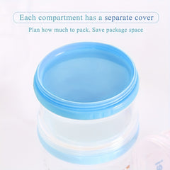 Portable 4-Layer Milk Powder Container Spacious 30g/60g Formula Dispenser Funnel-Shaped Snack Organizer Multi-Functional Food Storage Perfect for Baby Feeding Travel Gift-Giving