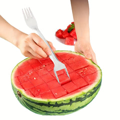 Stainless Steel Watermelon Slicer and Corer - 2-in-1 Fruit and Vegetable Cutter Kitchen Gadget and Tool - Durable Kitchen Utensil for Easy Cutting and Coring