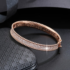 Simple Bangle Bracelet With Full Of Sparkly Zircon Bracelet All-match Jewelry For Women Clothing accessory