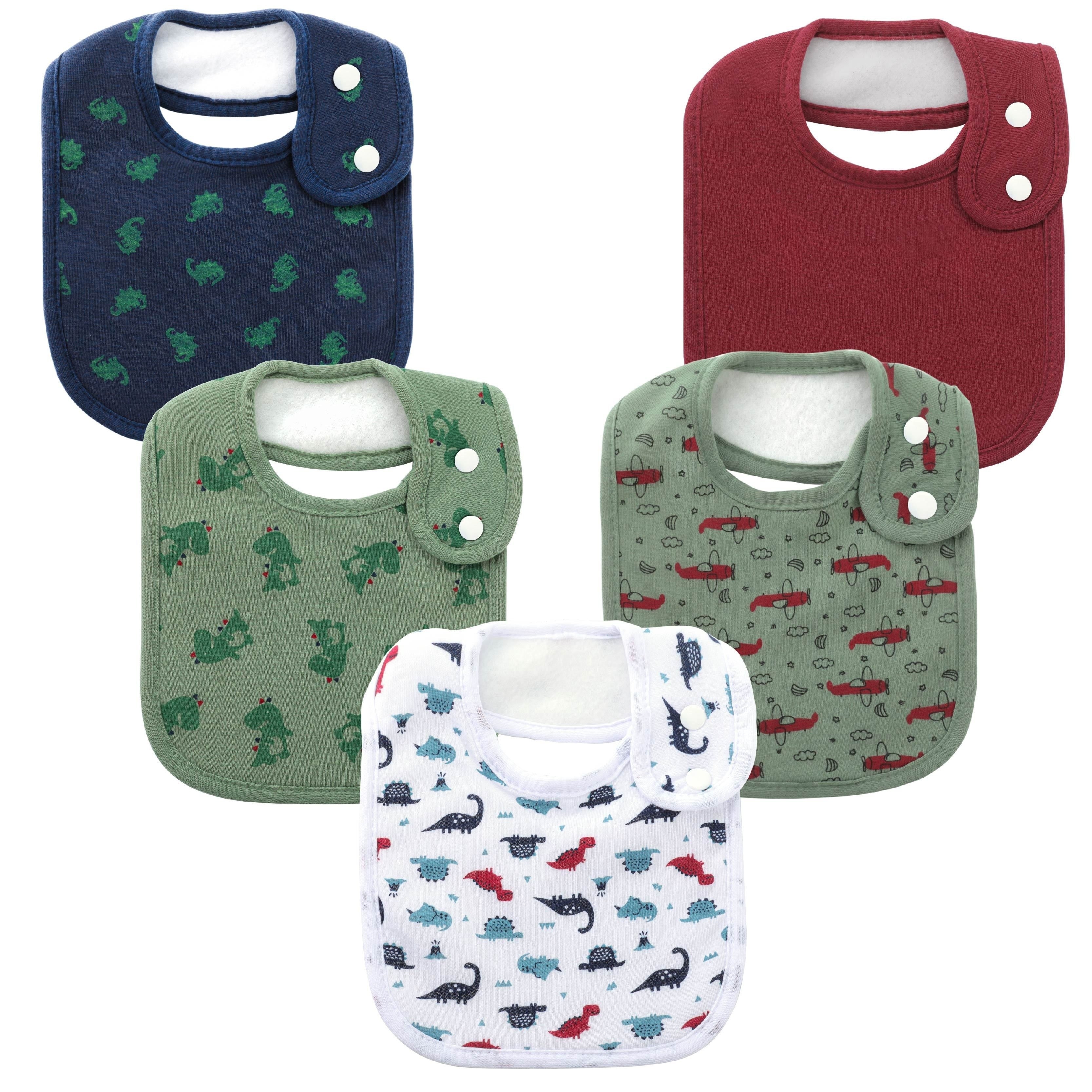 5pcs Ultra-Soft & Highly Absorbent Bandana Drool Bibs - Fashionable Design for 0-36 Months, Perfect Teething Solution & Unisex Gift for Christmas, Halloween, Thanksgiving