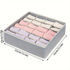 24 Grids Collapsible Closet Cabinet Organizer: Perfect for Socks, Underwear, Handkerchiefs, Ties, and Belts