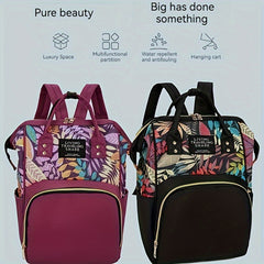 Paisley Print Diaper Bag - Large Capacity Oxford Fabric, Ideal For Parents With Young Youngsters 14+