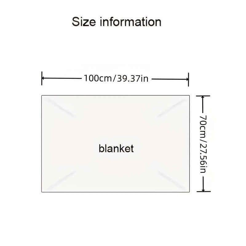 Beanie Bubble Blanket, Stroller Outing Blanket, Double Layer Warm Solid Color Pressed Foam Blanket Soft