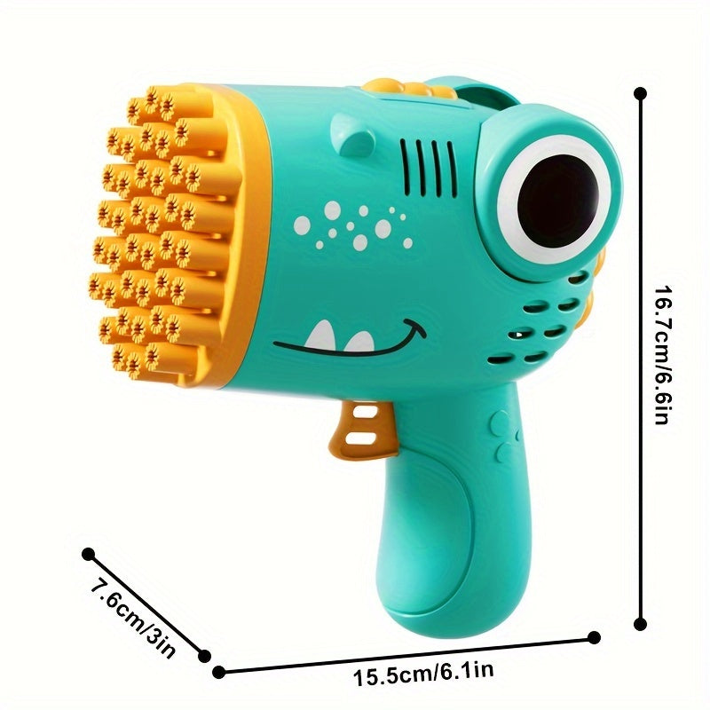 1pc Portable Automatic Bubble Gun with LED Lights - Creates Magical Atmosphere, Perfect for Birthdays, Outdoor Gatherings, and Gifts for Boys and Girls - Battery Powered, Safe and Fun