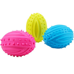 1pc Durable Rubber Rugby Toy for Dogs and Cats - Interactive and Bite Resistant Pet Sound Toy - Kerala Elegance