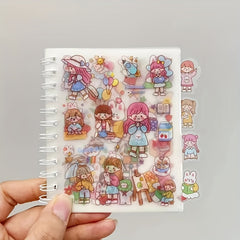 Heartfelt Journal Stickers - Student Girl Stickers - Cartoon Stickers Free Cutting Scrapbook Material - Perfect Gift!