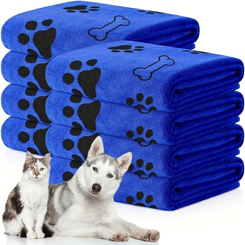 Ultra-Absorbent Microfiber Dog Towels - Rapid-Dry, Luxuriously Soft & Durable, 24x40 inches, Adorable Paw Print Design - Perfect for Grooming Your Furry Friend