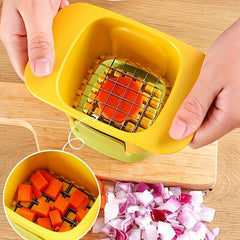 Manual Vegetable Chopper 1 Pack - Durable Plastic Fruit & Veggie Dicer for Hotel/Commercial Use - Ideal for Potatoes, Onions, Carrots - No Electricity Needed