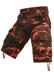 Mens Fashion-Forward Camouflage Cargo Shorts - Bold Print, Multipocket, Comfortable for Summer Outdoor Sports and Casual Wear