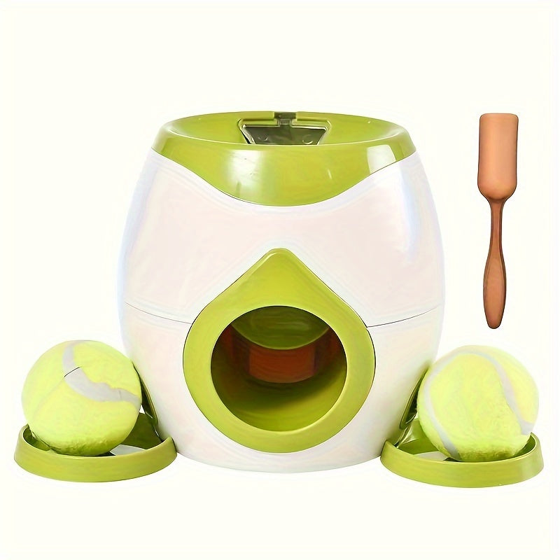 Dog Toys, Dog Training Toys, Dog Food Reward Machine, Pet Reward Machine with 2pcs Feeding Tray and Scoop Dog Ball Toys, Dog Toys Throw Ball Toys Dog Training Supplies - Kerala Elegance