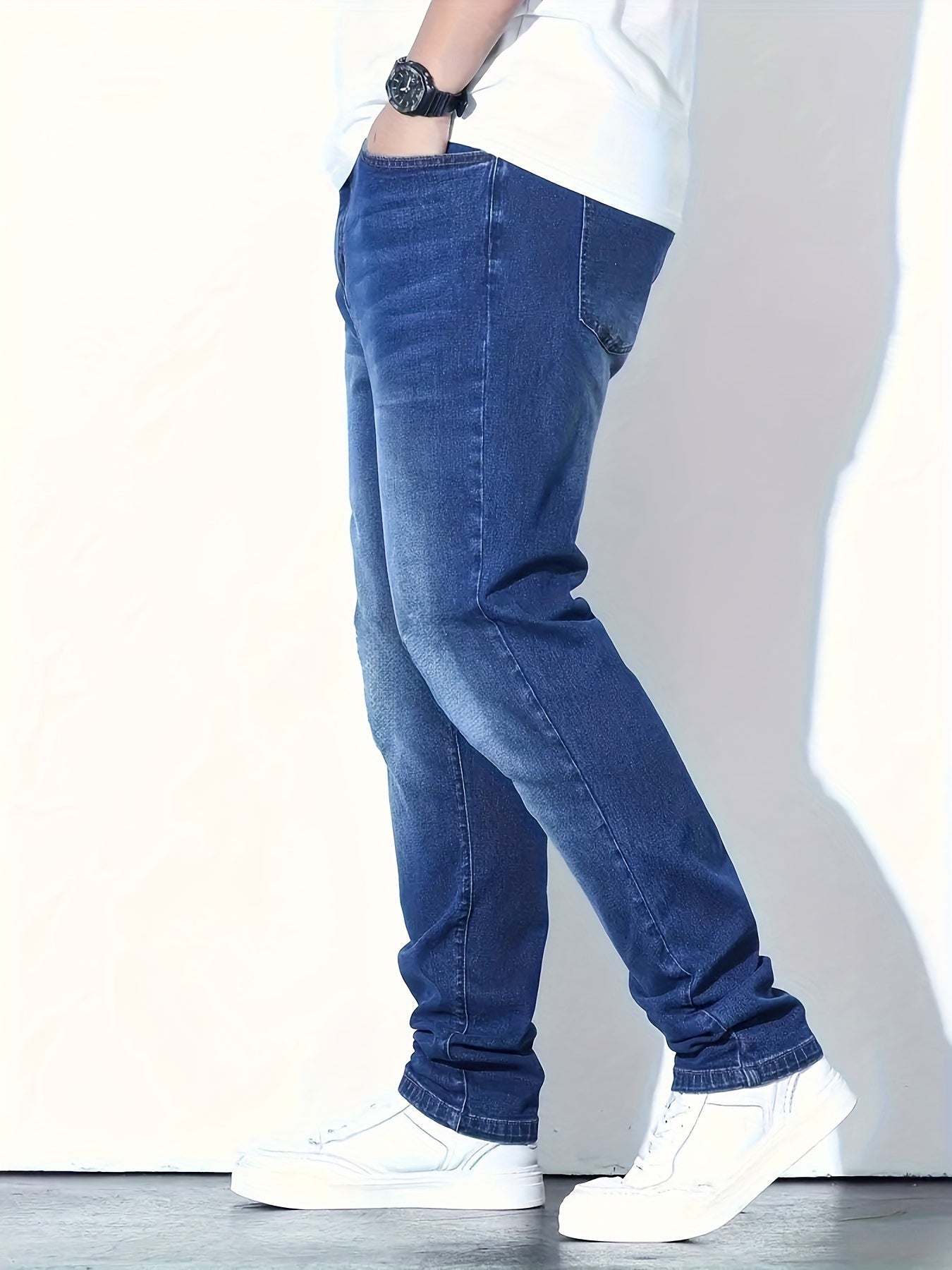 Stretch Jeans - Fashionable, Comfortable, and Versatile Denim Pants with Pockets for Daily Wear, Perfect for All Seasons