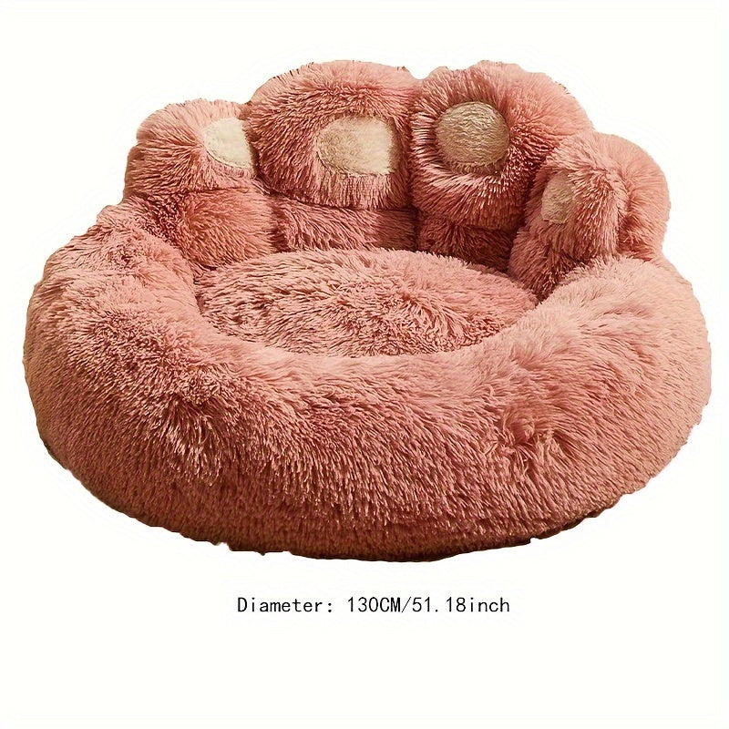 Ultra-Plush Bear Paw Pet Bed - Orthopedic Support for Dogs & Cats - Dreamy, Soft Sleeping Solution Perfect for Puppies, Kittens & Small Furry Friends