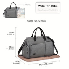 1Pcs Of Baby Changing Bag, Nappy Diaper Bags For Mom And Dad, Large Travel Tote Messenger