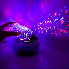 1pc 360° Rotating Star Moon Projector Night Light - 12 Color Changing Modes, USB Rechargeable, Creates Enchanting Atmosphere for Bedrooms, Parties, Perfect Birthday Gift