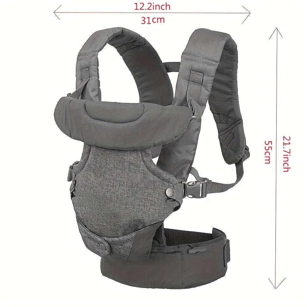 Light Grey 4-in-1 Convertible Carrier - Ergonomic, Front & Back Carry for Newborns & Babies up to 32 lbs!