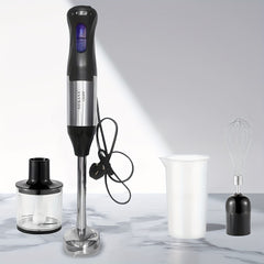 4-in-1 5 Speed Hand Blender 1000W Powerful Motor BPA-Free Accessories Turbo Boost Ergonomic Grip Easy Clean And Store