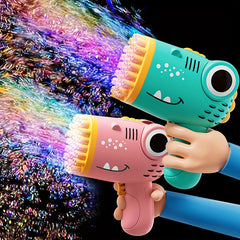 1pc Portable Automatic Bubble Gun with LED Lights - Creates Magical Atmosphere, Perfect for Birthdays, Outdoor Gatherings, and Gifts for Boys and Girls - Battery Powered, Safe and Fun