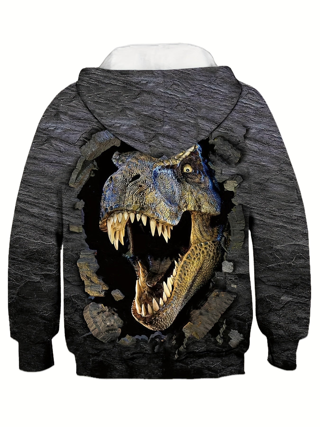 3D Dinosaur Pattern Kid's Hoodie, Trendy Long Sleeve Top, Boy's Clothes For Spring Fall Winter