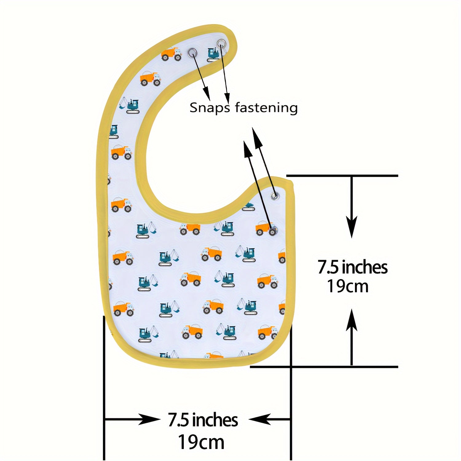 6pcs Cartoon Spring, Summer, Autumn And Winter Printed Adjustable Snap Waterproof Feeding Bibs, Home Eating Bibs