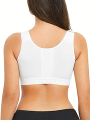 Ultra Comfy Bra - Ultra-Breathable Fabric, Easy-On Front Zip, Full Coverage, Adjustable Straps, Wireless Design - Designed for Women, Perfect for Everyday Lingerie and Underwear Needs