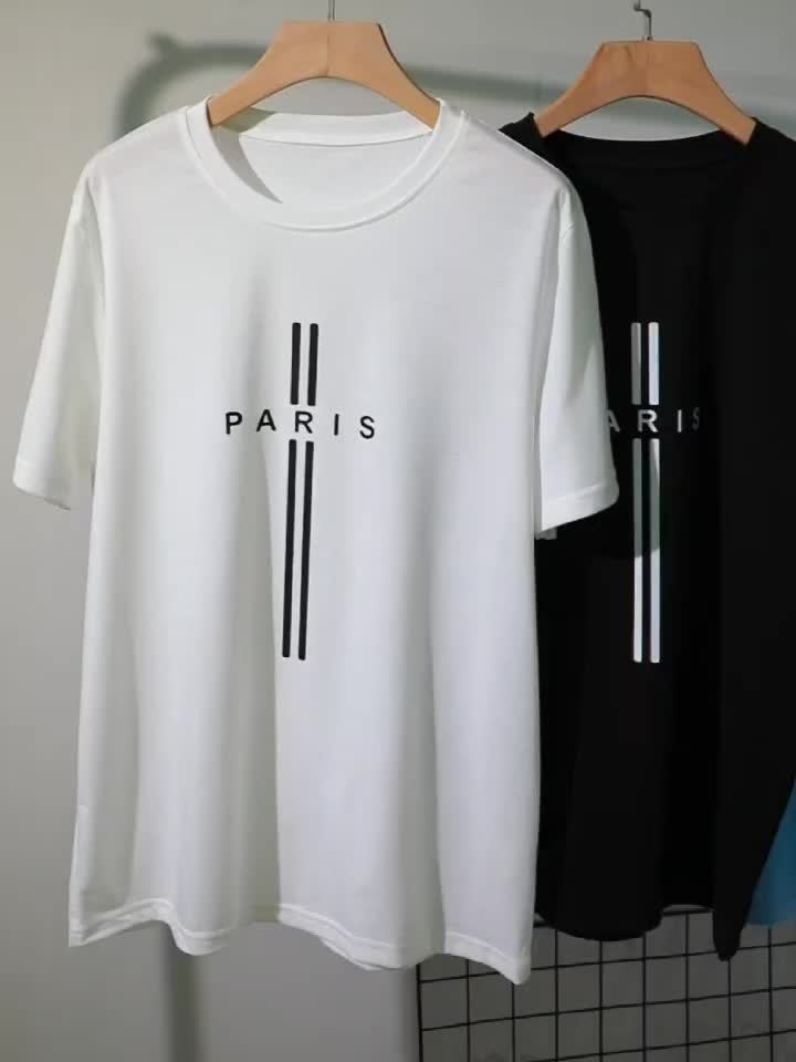 Summer Stylish Paris Print Men's T-shirt - Comfortable, Durable & Easy-Care, Ideal for Daily & Vacation Wear