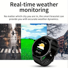 Multifunctional Sports Smartwatch–Waterproof & Full Touch Screen Display–Men's Fitness Tracker for Android & iOS–Activity Monitoring & Connectivity Essentials