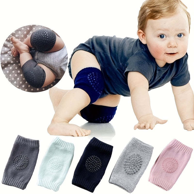 Pair of Ultra-Soft Baby Terry Knee Pads - Ultimate Crawling Protection & Sock Guards - Durable, All-Seasons, Unisex Design for Little Explorers