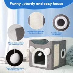 Pet Double Layer Cat Nest Cat Bed, Suitbale For All Seasons, Winter Warm Large Pet Nest Villa, Cat And Pet Supplies