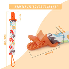 Keep Your Baby's Pacifier & Teethers Securely Attached: Baby Pacifier Holder Clip For Boys & Girls, Halloween, Thanksgiving, Christmas Gift