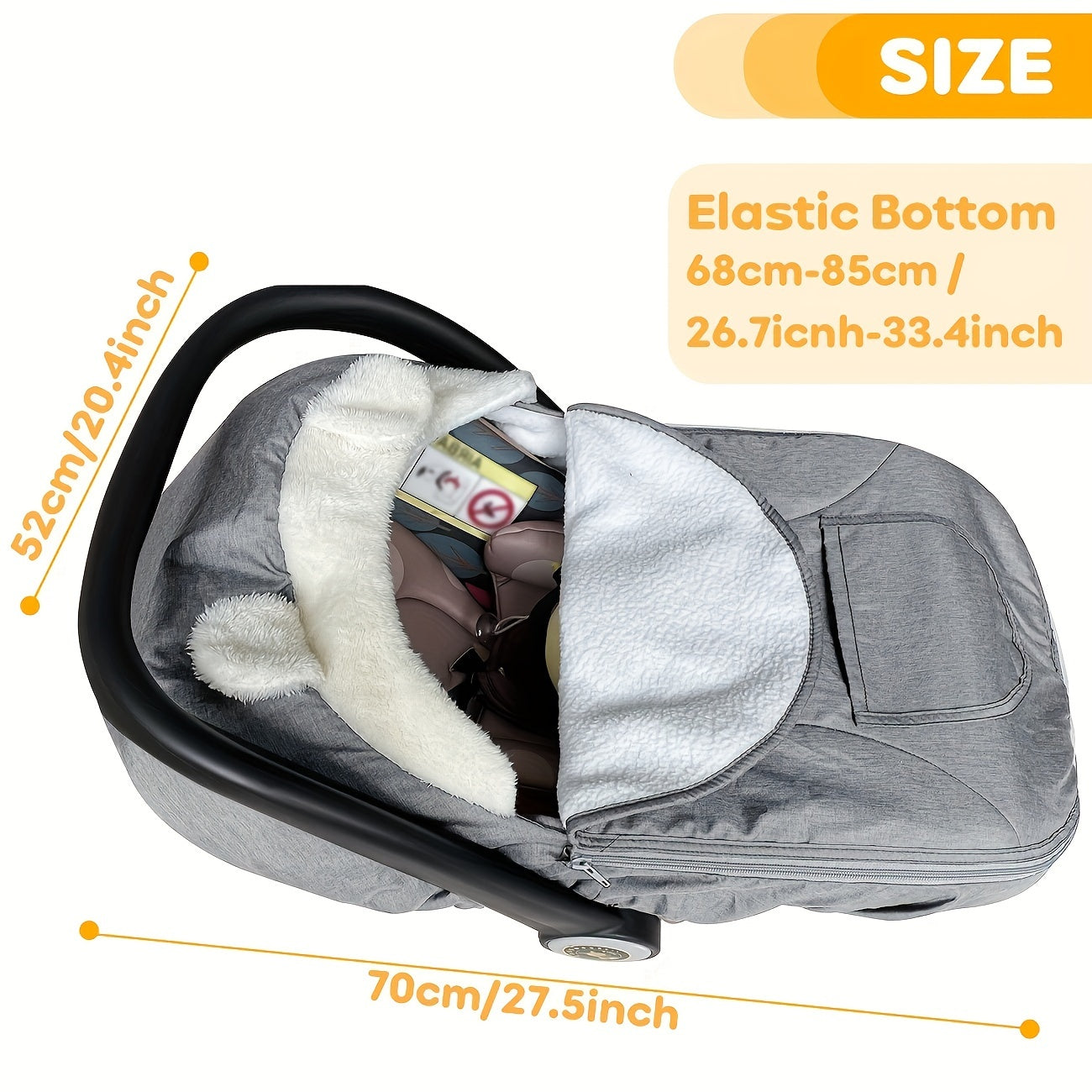 2-in-1 Baby Car Seat Cover with Breathable Mesh & Removable Window - Perfect for Halloween, Thanksgiving, & Christmas Celebrations - A Thoughtful Gift for New Parents