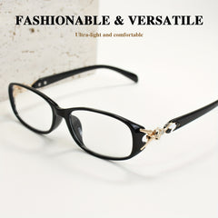 3pcs Fashion Reading Glasses Elegant Metal Unique Decorative Frame Exquisite Design Women's Computer Glasses