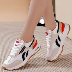 Vibrant Colorblock Sneakers - Easy Lace Up Closure, Thick Platform, Ultra-Soft Sole, Highly Breathable, Sporty Design - Womens Casual Low-top Walking Shoes, Perfect for Outdoor Activities, Daily Wear Trainers