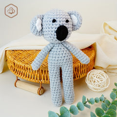 Handcrafted Koala Plush Toy For Babies - Soft Cotton, Bite-Safe, Perfect Newborn Gift & Collectible