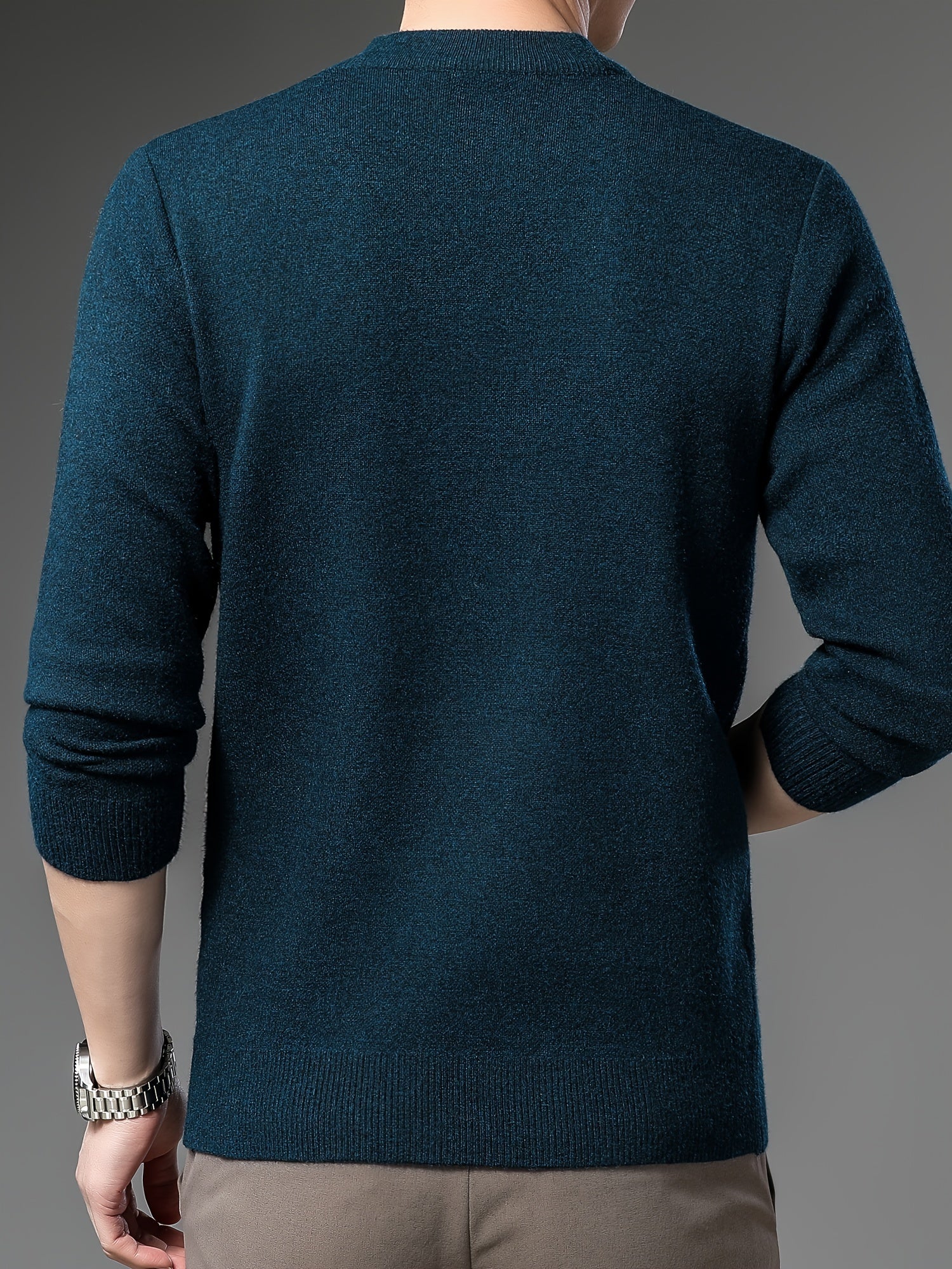 Mens Ultra-Soft Cable Stripe Knit Sweater - Comfortable & Stylish Casual Pullover - High Stretch, Crew Neck, Breathable - Perfect All-Match Fall Winter Wardrobe Essential