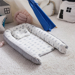 1pc, Folding Detachable And Washable, All Cotton Material, Portable Anti-pressure Baby Bionic Full Release Baby Pillow Travel Crib, Baby Portable Anti-pressure Crib