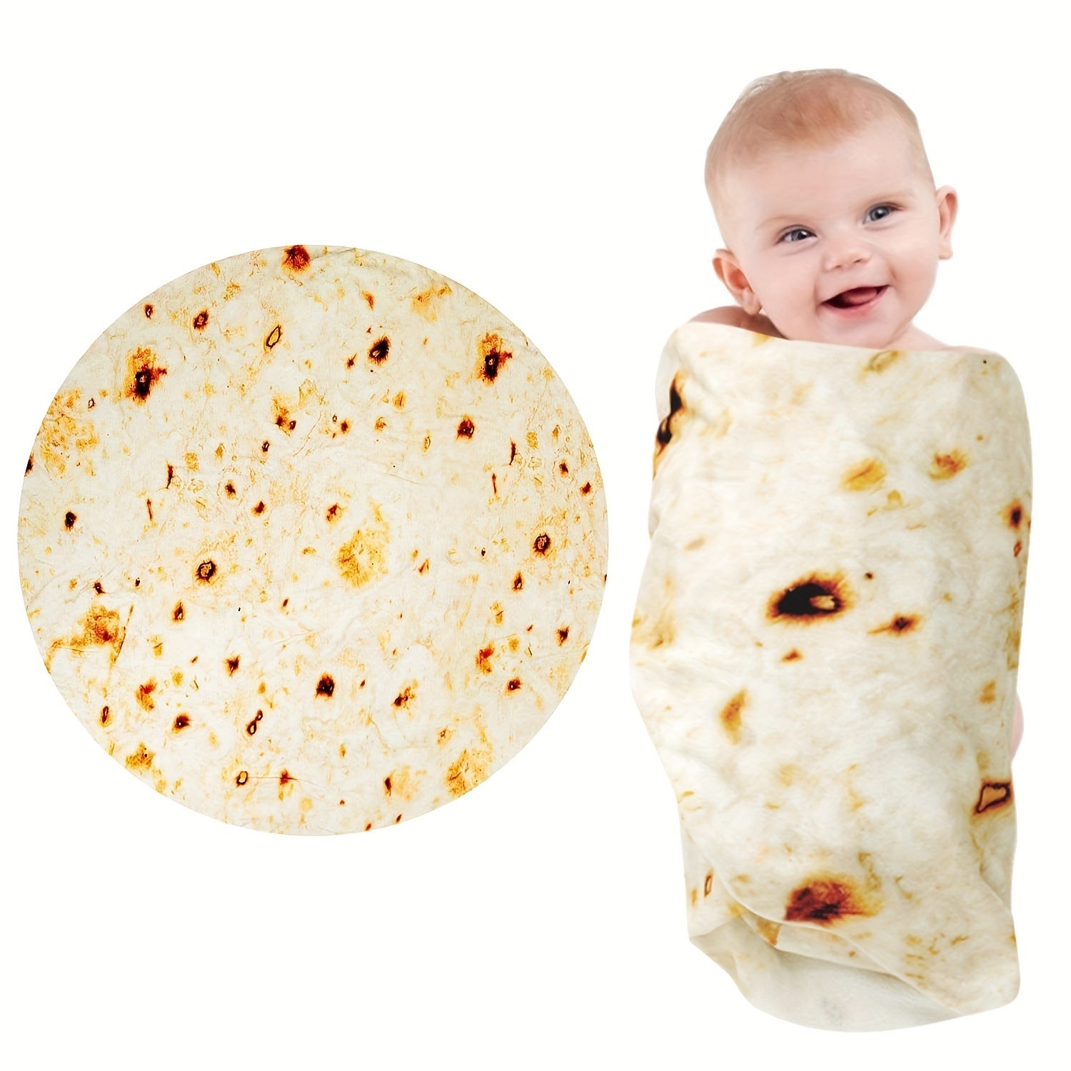 285 GSM Soft Flannel Tortilla Baby Blanket - The Perfect Funny Gift for Baby Showers!