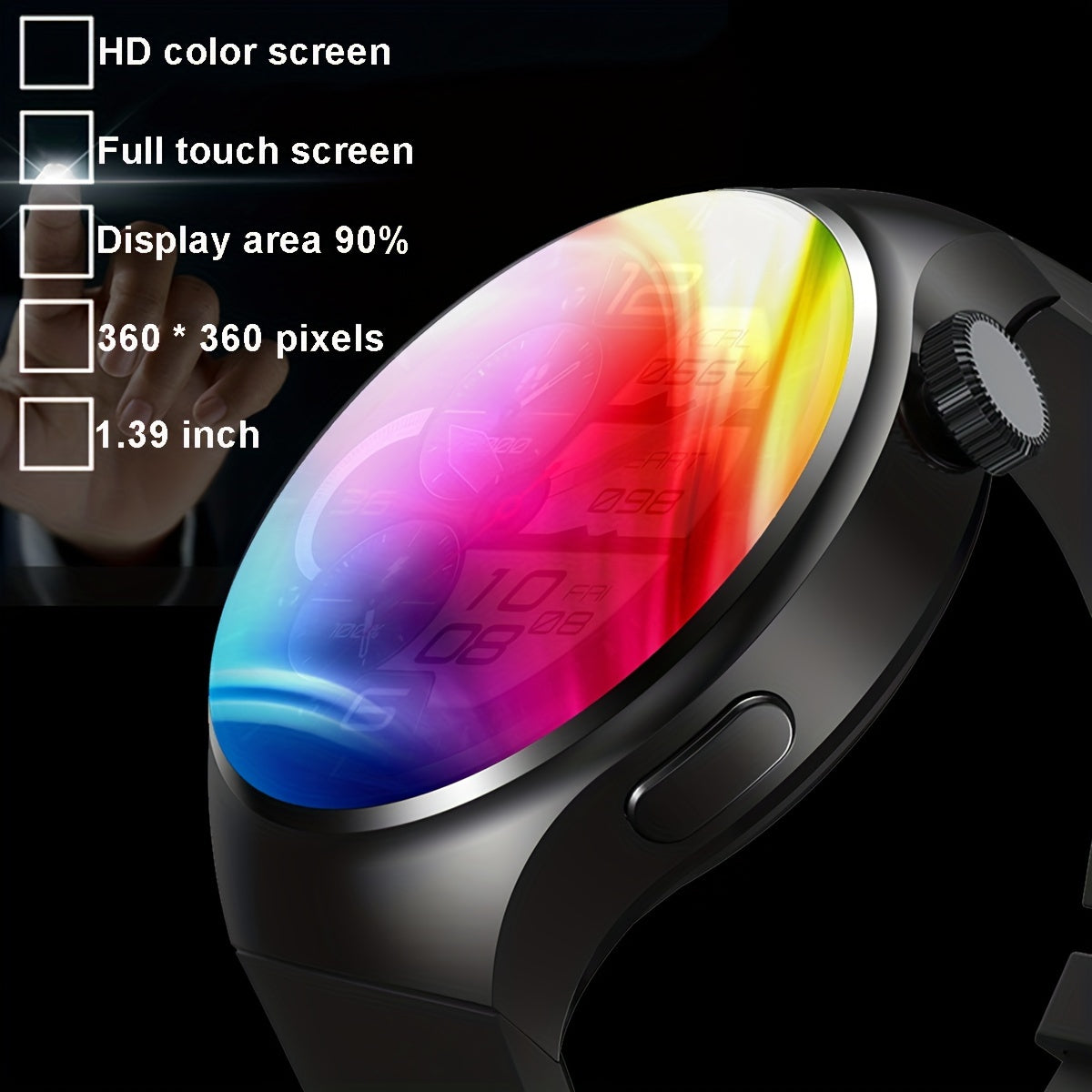 2024 Men Smart Watch Big Screen Custom Dial Answer Call Fitness Tracker  Sport Smartwatch for Men