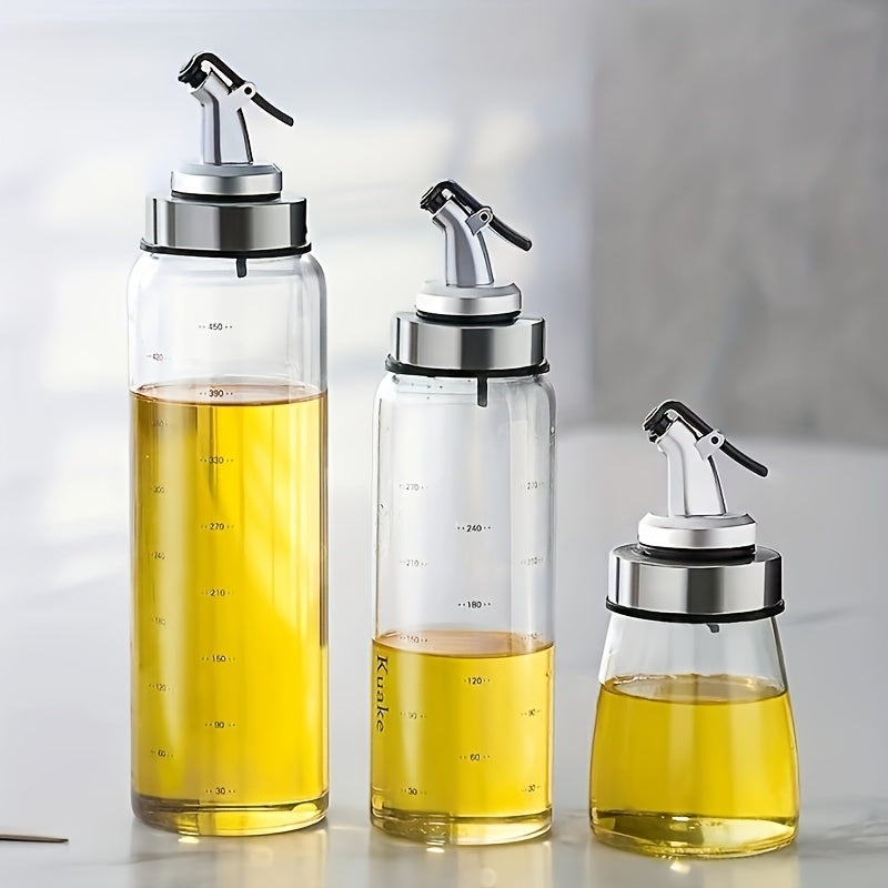 1pc, Glass Oil Dispenser, Lead-Free Durable Olive Oil Bottle, Soy Sauce And Vinegar Dispenser, Kitchen Gadgets, Kitchen Accessories