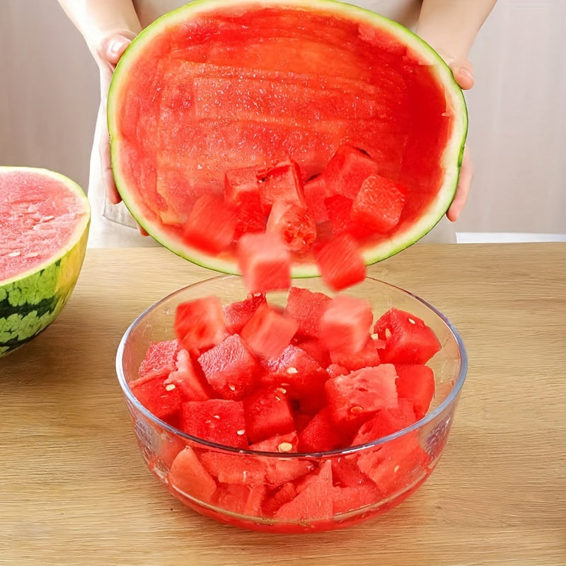 Stainless Steel Watermelon Slicer and Corer - 2-in-1 Fruit and Vegetable Cutter Kitchen Gadget and Tool - Durable Kitchen Utensil for Easy Cutting and Coring