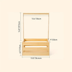 Newborn Baby Storage Crate with Hanging Rod: Perfect for Organizing Clothes, Diapers, and Toys - Suitable for 0-3 Year Olds