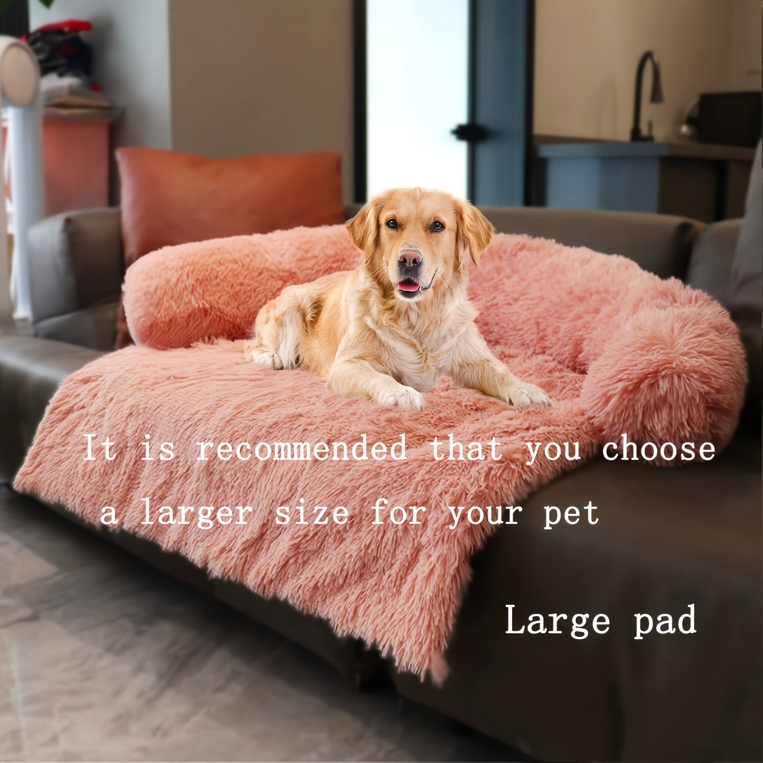 Cozy Plush Dog Bed - Luxurious Comfort Nest Mat, Dual-Use Sofa Protector, Machine-Washable Cover for Large, Medium, and Small Pups