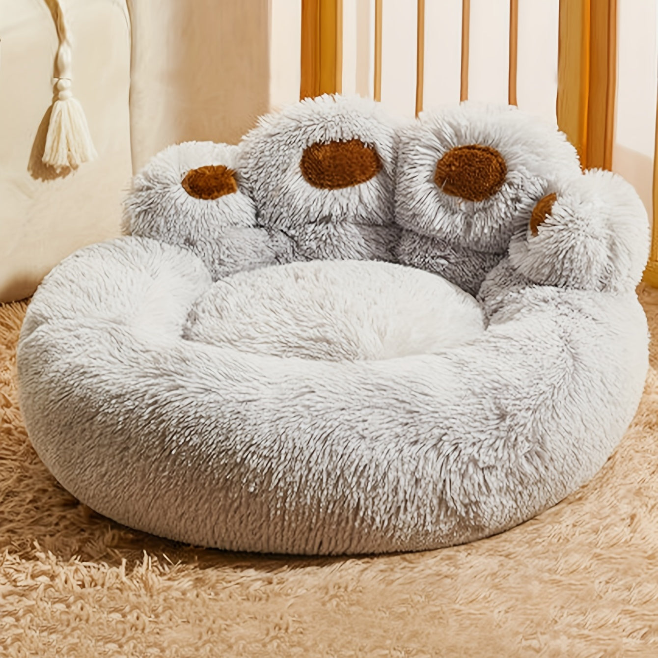 Ultra-Soft Long Plush Winter Warm Pet Bed - Luxurious Cat & Dog Kennel - Cozy Sleeping Sofa for Animals