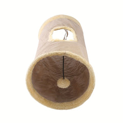 Cat Suede Tunnel Dog Training Tunnel, Foldable Storage Tunnel With Hanging Ball Pet Toys Play Tunnels For Cat Interactive Toy - Kerala Elegance