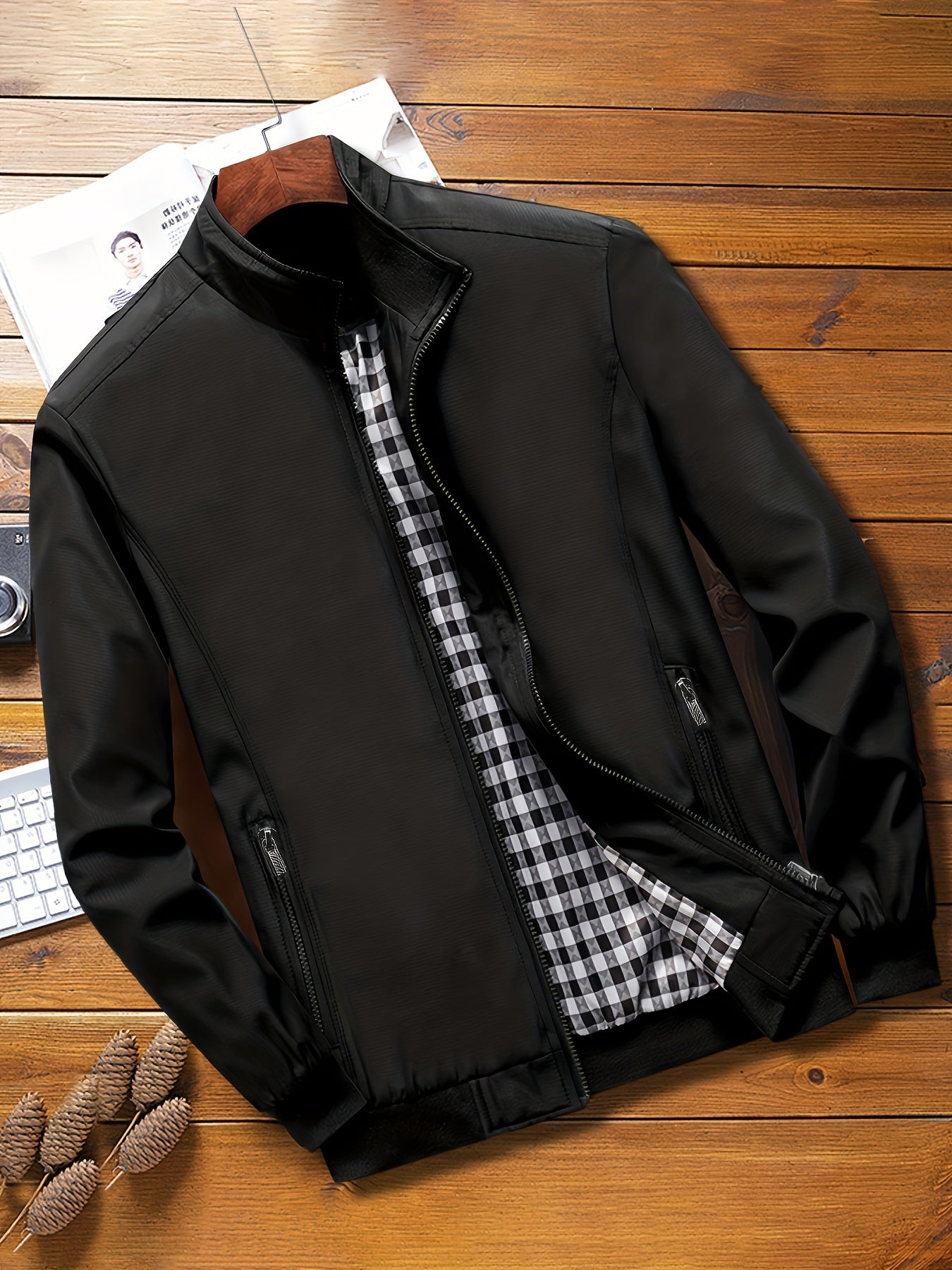 Jacket For Men, Zipper Functional Coats, Outdoor Men's Wearing