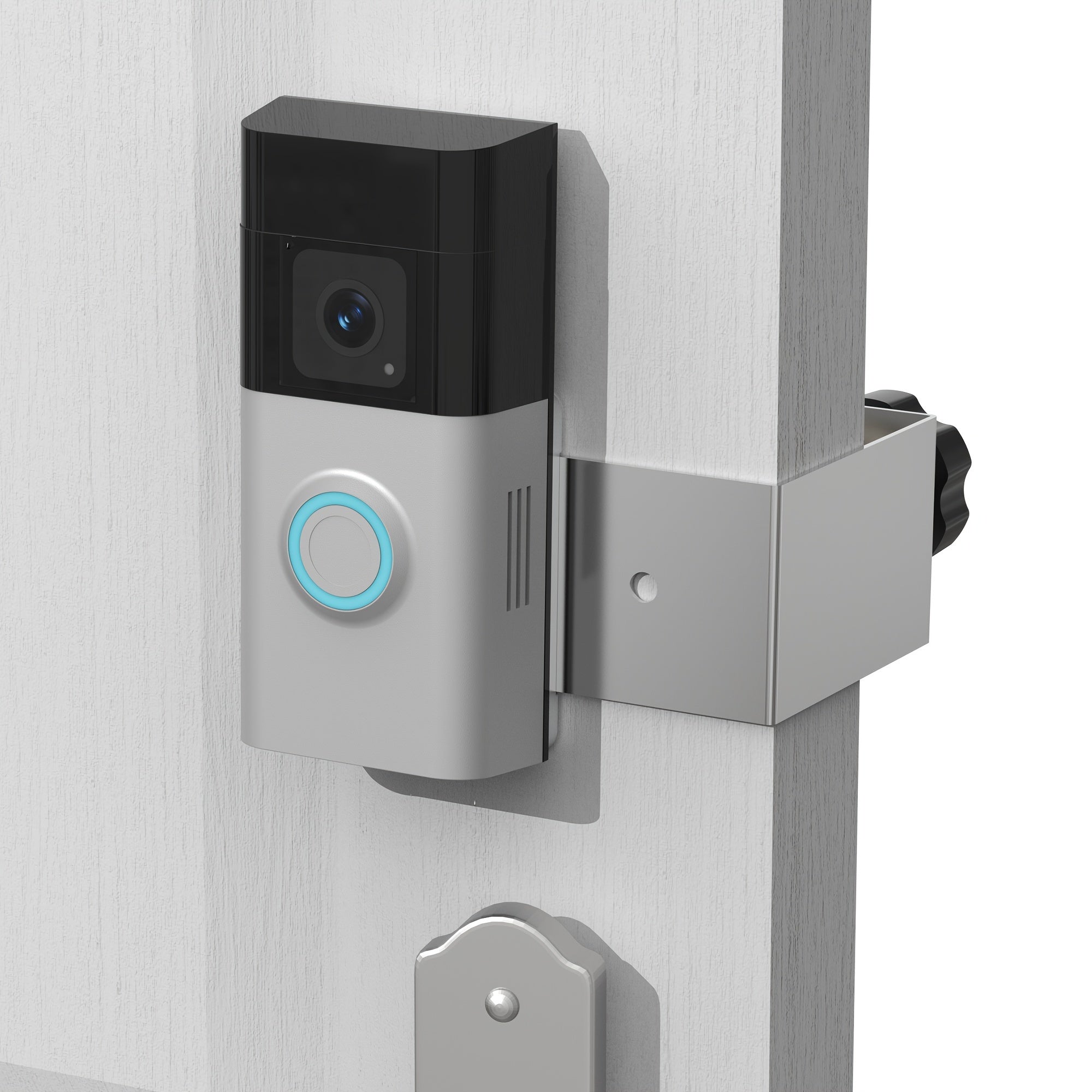 Ring Video Doorbell Plus/Pro/Doorbell 3 Mounting Bracket: Secure Installation with Stainless Steel and Aluminum Alloy, No Drilling Required