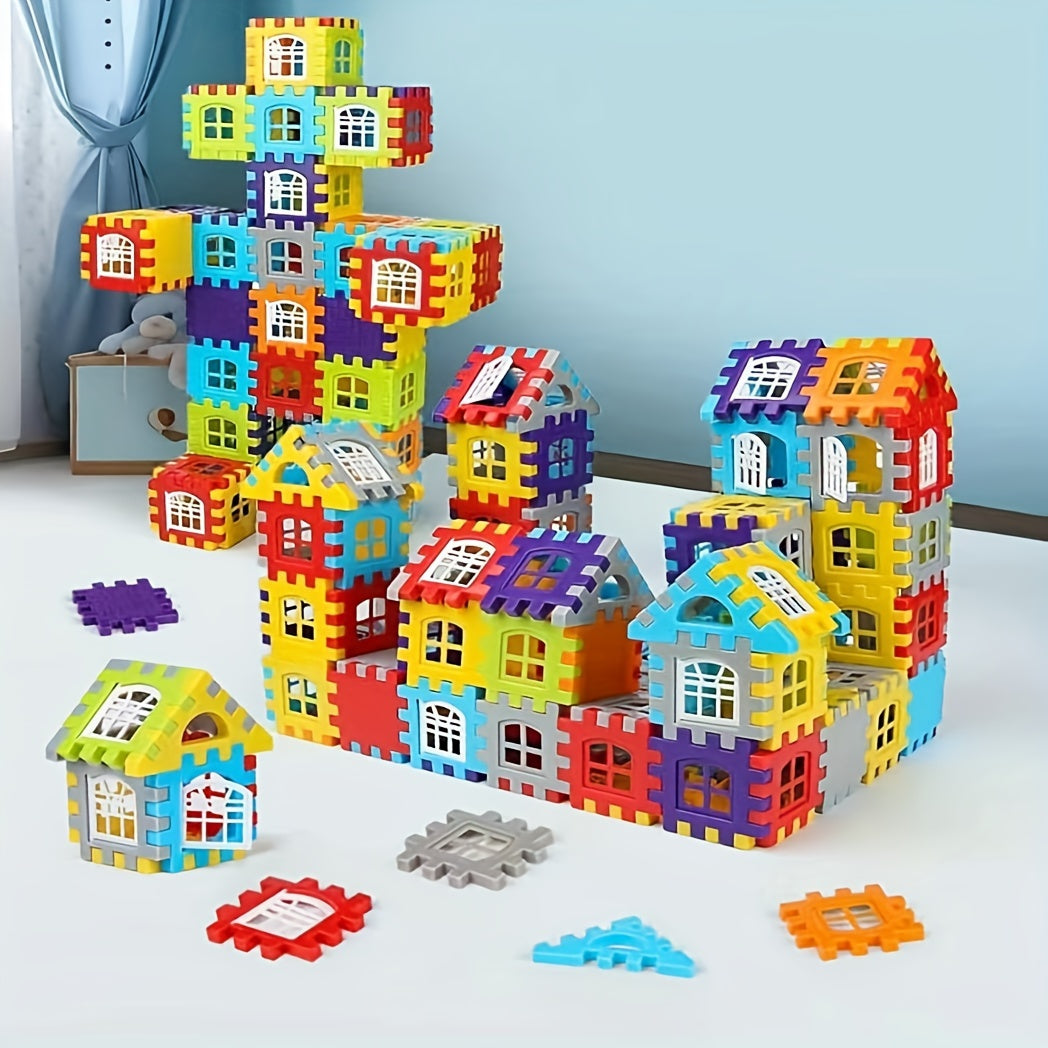 100pcs House Assembly Building Blocks, Large Size, Creative Square Block Building Blocks, Basic Assembly Building Blocks, Educational DIY Assembly Toys, Birthday Gifts Christmas, Halloween Gift