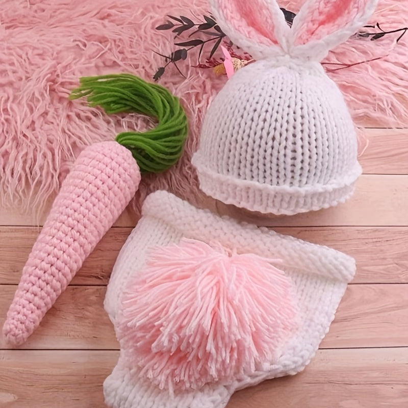 Adorable Newborn Rabbit Costume - Perfect for Baby Photography & Crochet Bunny Knitting!