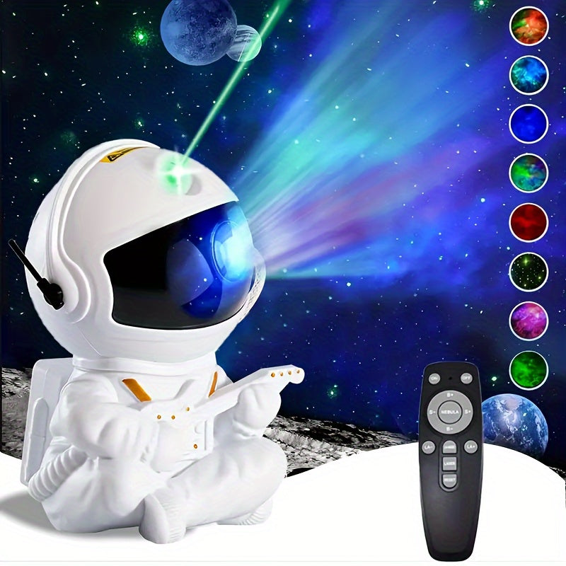 Astronaut Galaxy Star Projector With Guitar - Usb Powered, Perfect For Parties & Spaces, Ideal Gift For Teens & Adults