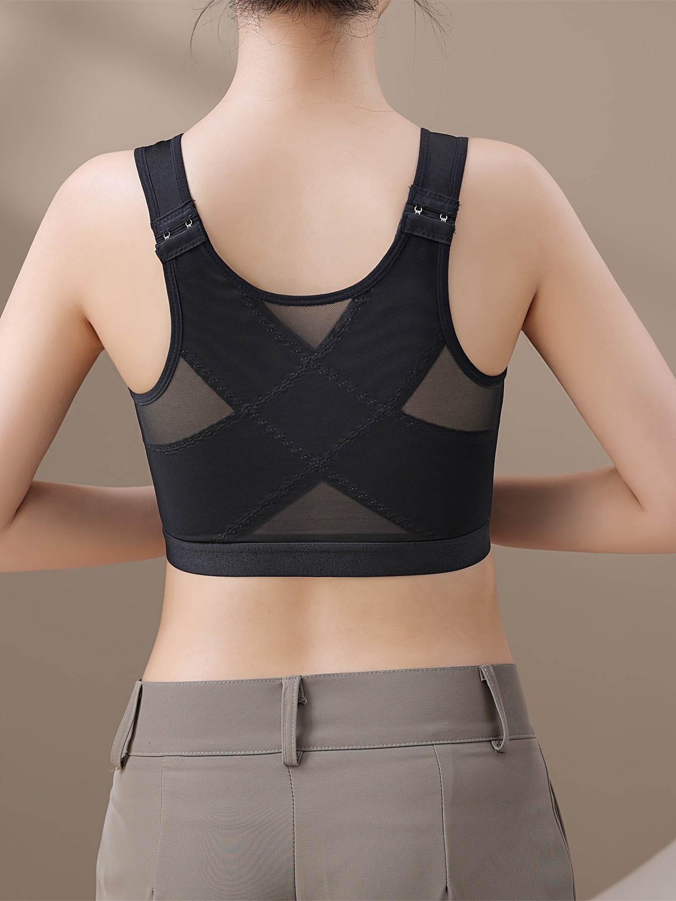 Comfy Sports Bra - Easy-On Front Closure, Ultra-Breathable Mesh Stitching, Adjustable Straps for Customized Fit, Exceptionally Comfy for All-Day Wear - Designed for Active Womens Lingerie & Underwear Needs